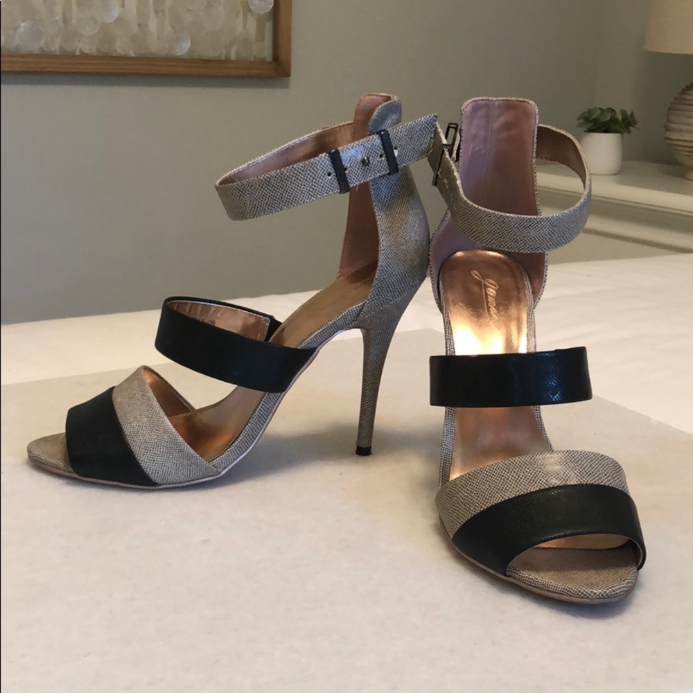 3.5” Strappy heels. Size 9